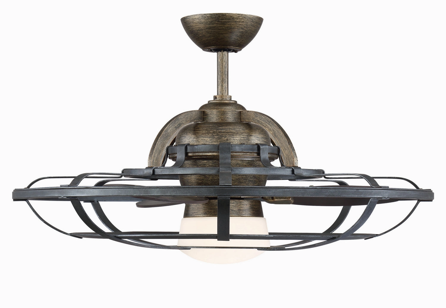 Alsace LED Fan D'Lier Reclaimed Wood
