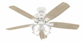 Amberlin 52"Ceiling Fan Fresh White compact medium fans for desks and counters
