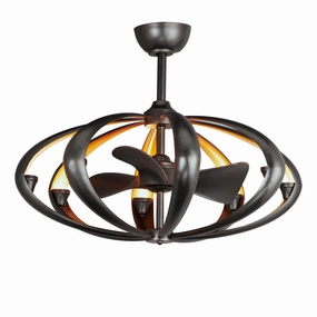 Ambience LED Fandelight Bronze / Gold decorative fandeliers with lights