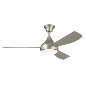 Ample 54"Ceiling Fan Brushed Nickel versatile medium fans for any space
