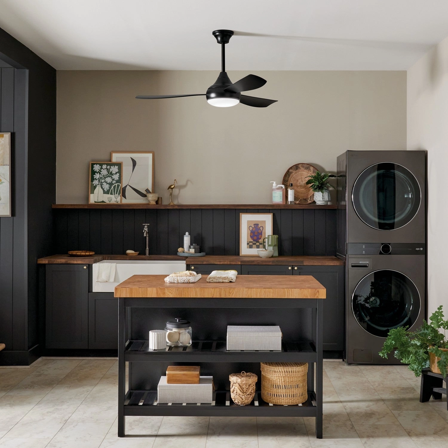 Ample 54"Ceiling Fan Satin Black