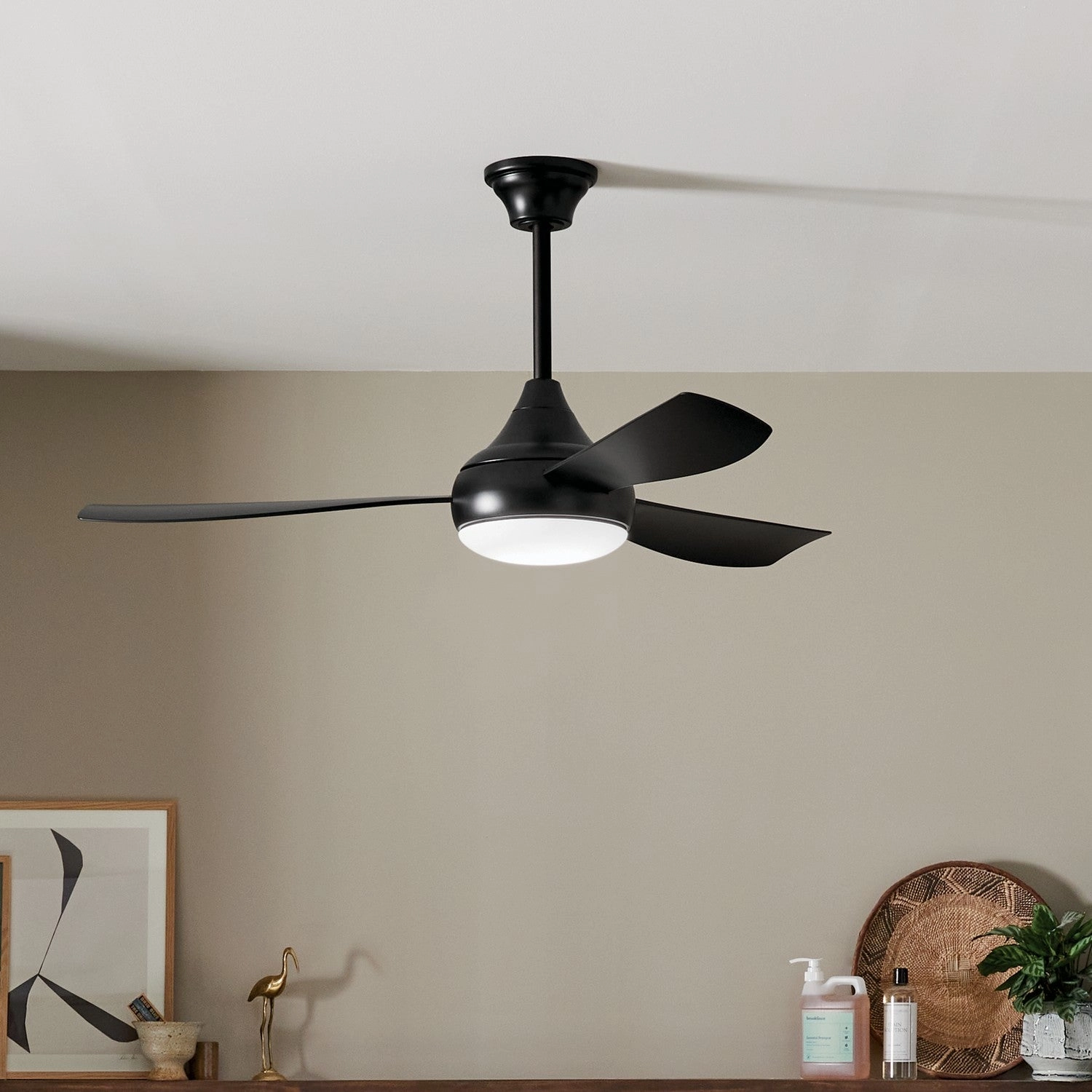 Ample 54"Ceiling Fan Satin Black