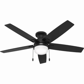 Anisten 52"Ceiling Fan Matte Black medium electric fans for multi-room use
