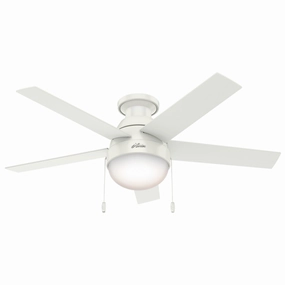 Anslee 46"Ceiling Fan Fresh White quiet small fans for desk or nightstand