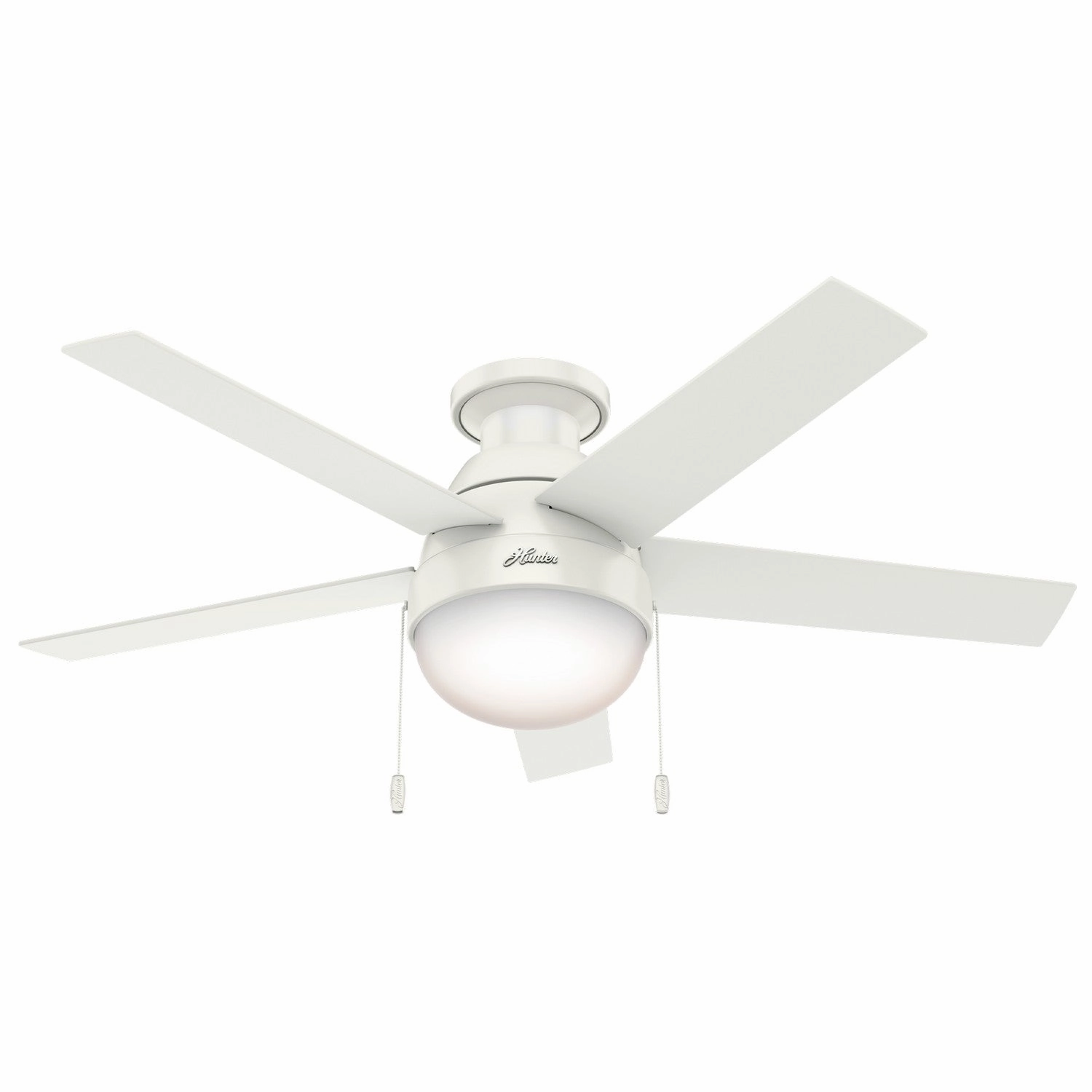 Anslee 46"Ceiling Fan Fresh White quiet small fans for desk or nightstand