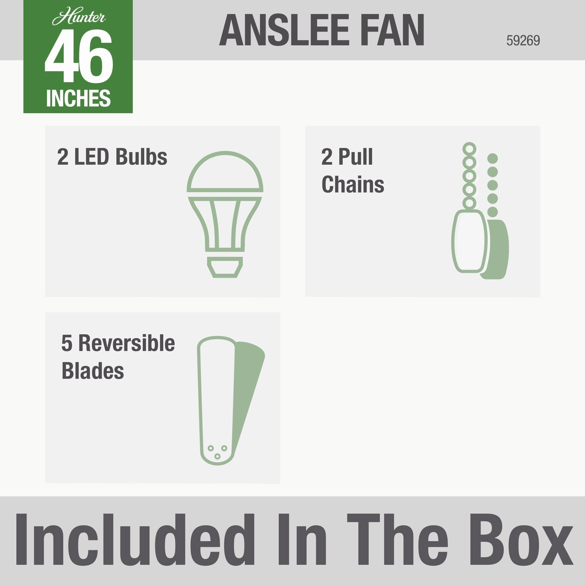 Anslee 46"Ceiling Fan Fresh White