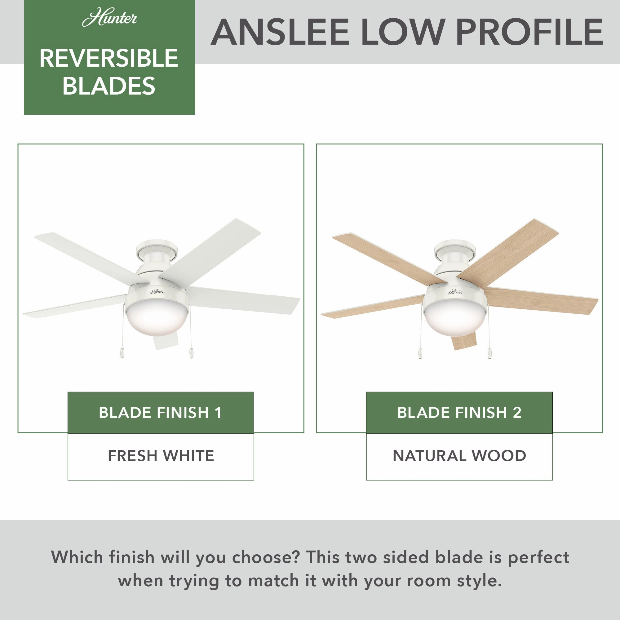 Anslee 46"Ceiling Fan Fresh White