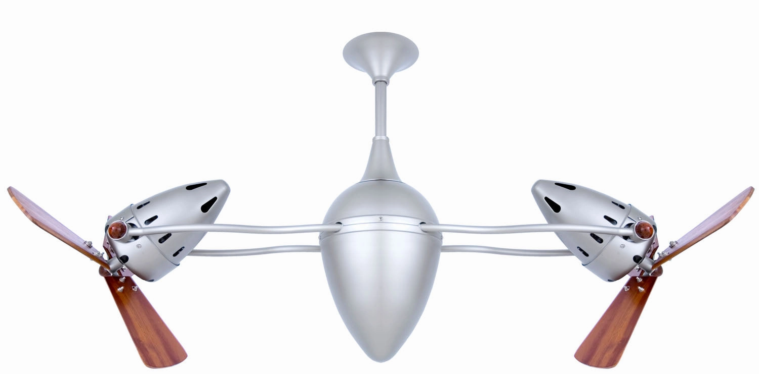 Ar Ruthiane 48"Ceiling Fan Brushed Nickel quiet small fans for desk or nightstand