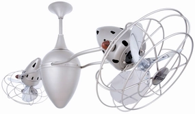 Ar Ruthiane 48"Ceiling Fan Brushed Nickel quiet small fans for desk or nightstand