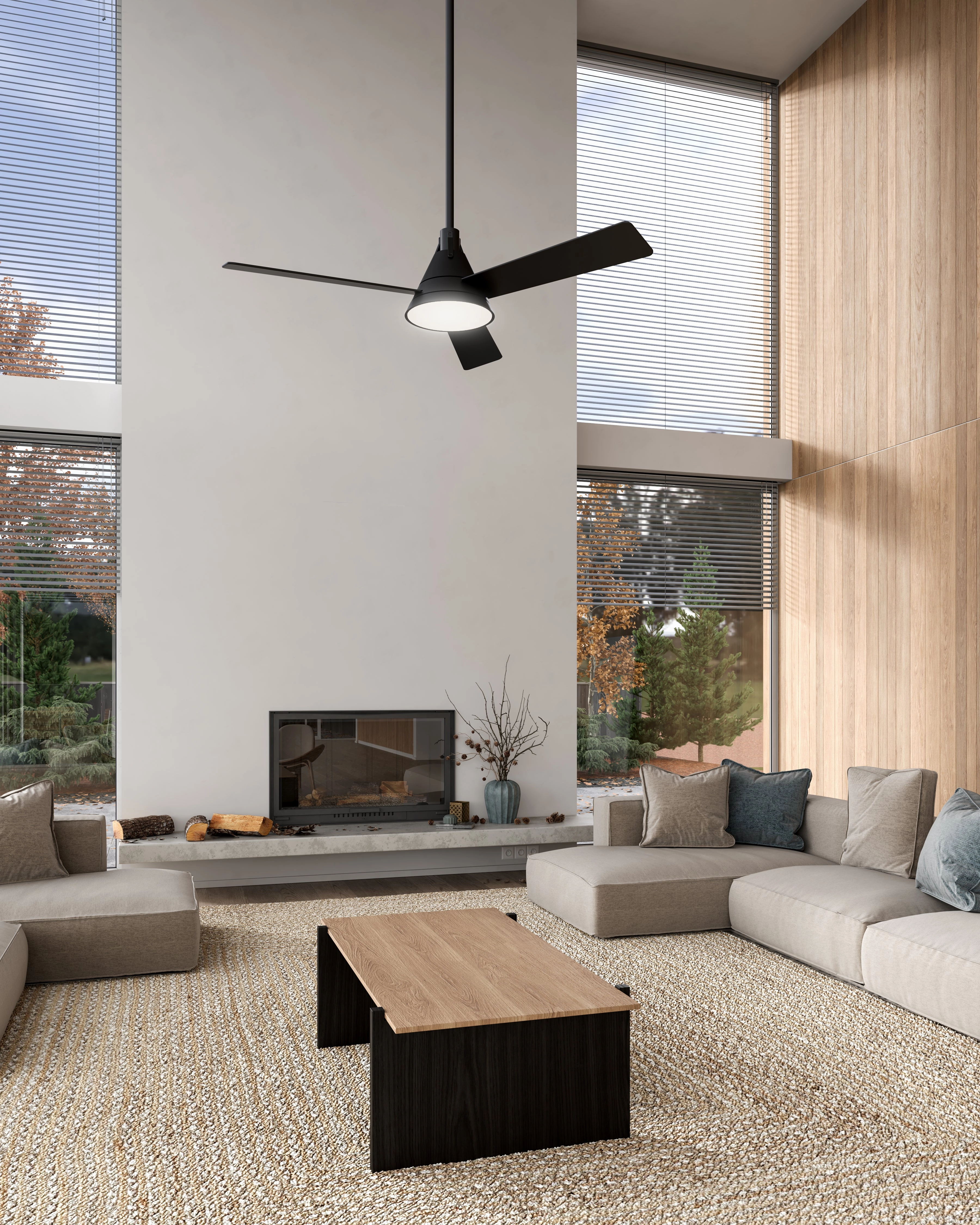 Archer 54"Ceiling Fan Matte Black