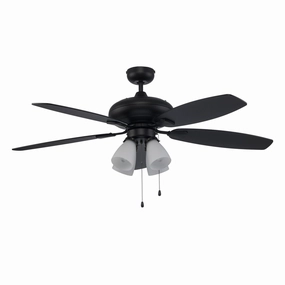 Arden 52"Ceiling Fan Black energy-efficient medium fans with remote