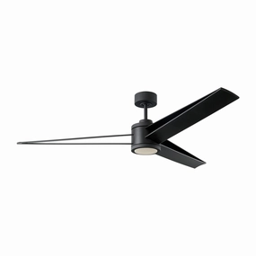 Armstrong 60"Ceiling Fan Midnight Black quiet medium fans for living room use
