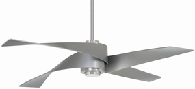 Artemis Iv 64"Ceiling Fan Brushed Nickel W/ Silver oscillating medium fans with strong airflow