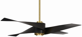 Artemis Iv 64"Ceiling Fan Soft Brass/Matte Black oscillating medium fans with strong airflow