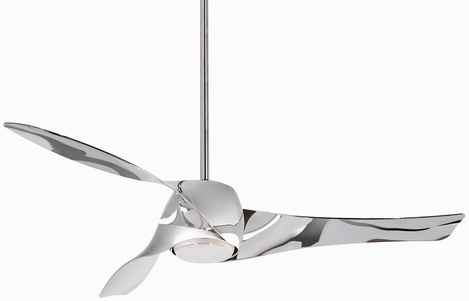 Artemis Led 58"Ceiling Fan Liquid Nickel compact medium fans for desks and counters