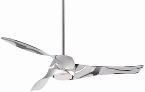 Artemis Led 58"Ceiling Fan Liquid Nickel compact medium fans for desks and counters