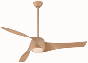 Artemis Led 58"Ceiling Fan Maple compact medium fans for desks and counters