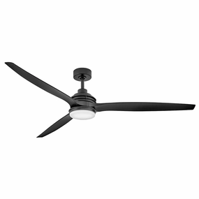 Artiste 72" LED Smart Fan Matte Black modern medium fans for everyday cooling