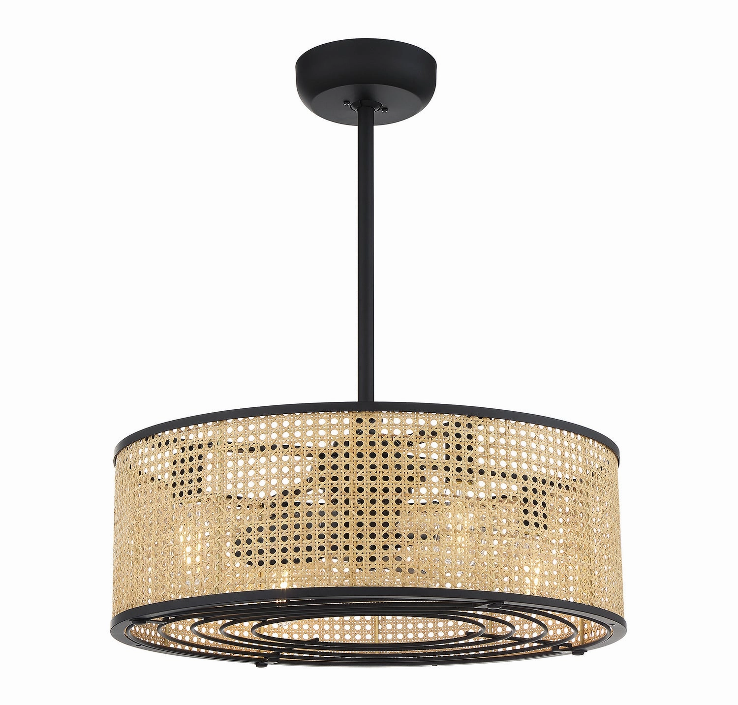 Astoria Four Light Fan D'lier Matte Black decorative fandeliers with lights
