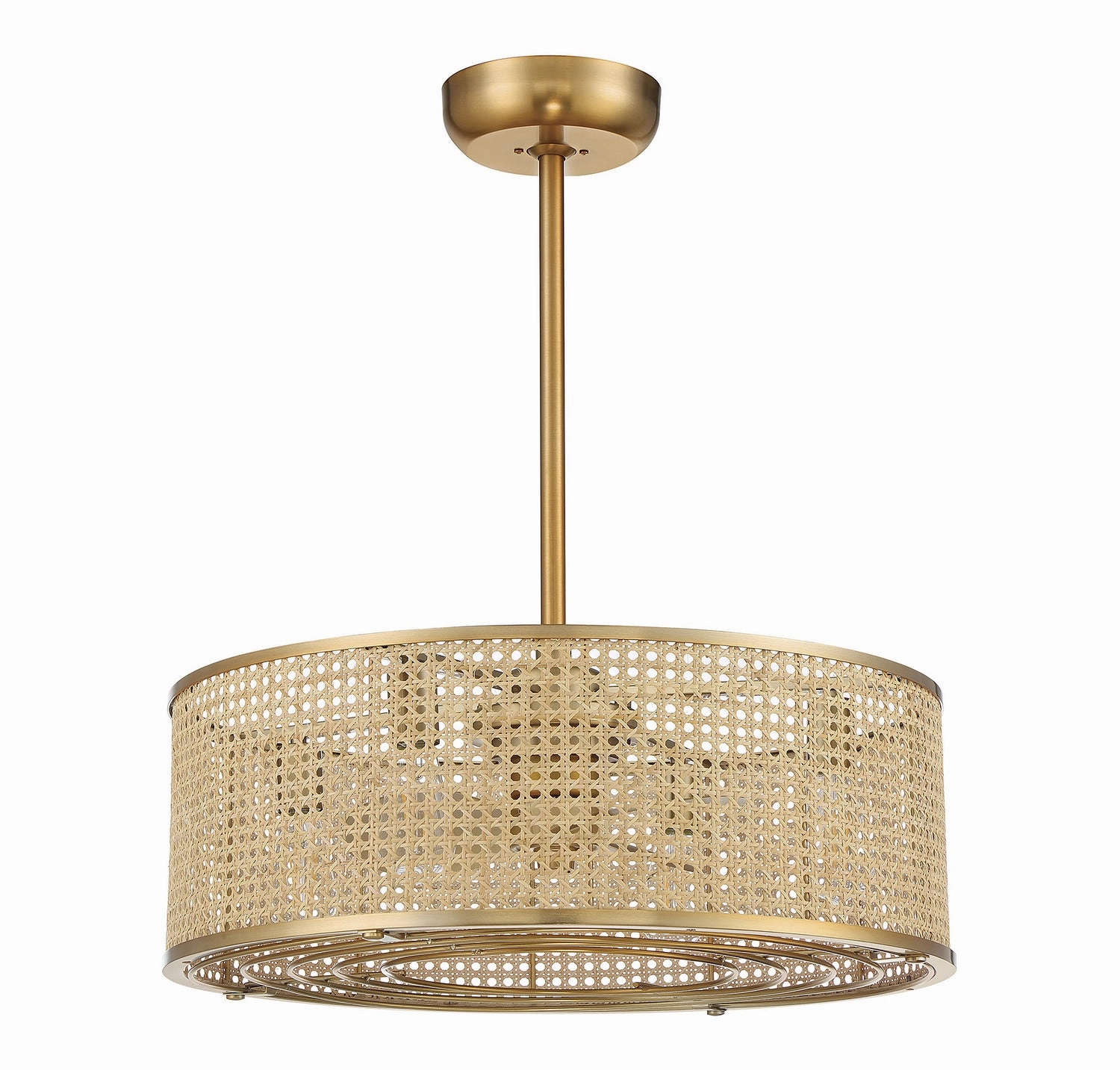 Astoria Four Light Fan D'lier Warm Brass