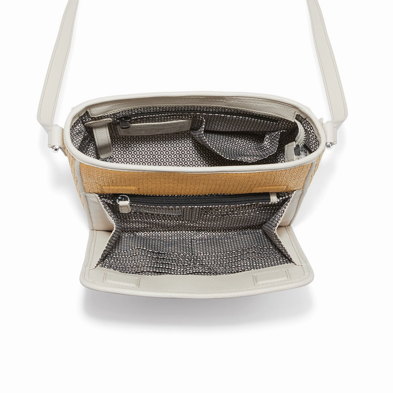 Astrid Straw Organizer Bag Natural-White