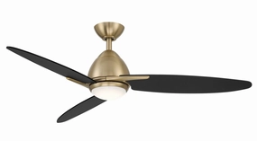 Atlas 52"Ceiling Fan Brushed Brass compact medium fans for desks and counters