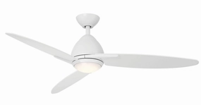 Atlas 52"Ceiling Fan Matte White energy-efficient medium fans with remote