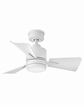 Atom 30" LED Fan Matte White best small fans for home and travel