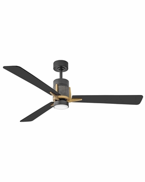 Atticus 56" LED Smart Fan Matte Black oscillating medium fans with strong airflow