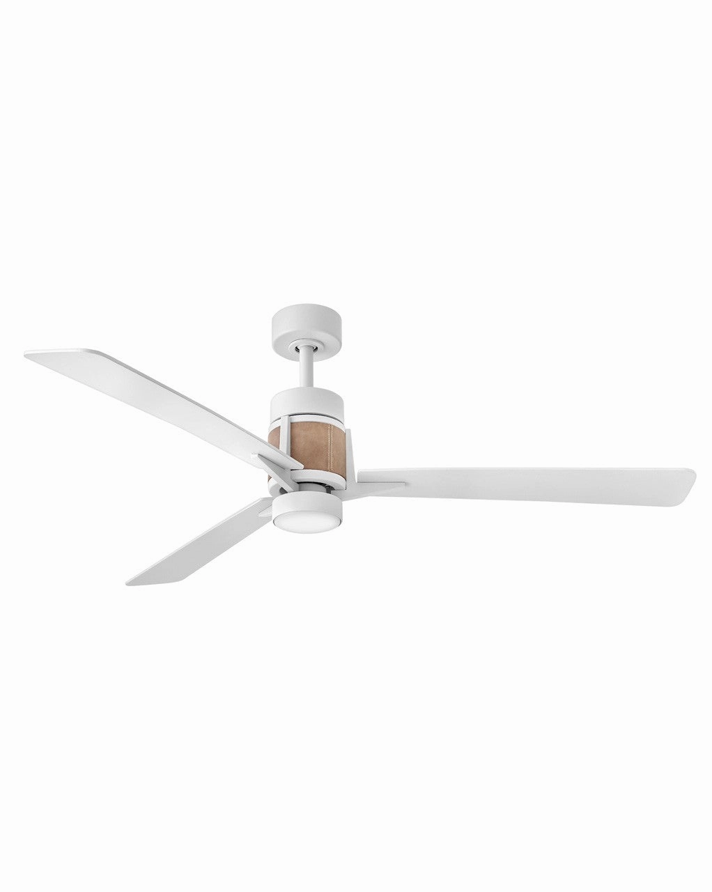 Atticus 56" LED Smart Fan Matte White compact medium fans for desks and counters