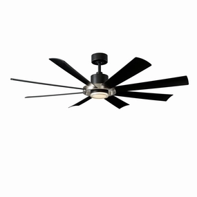 Aura 60"Ceiling Fan Brushed Nickel/Matte Black home cooling fans in medium size