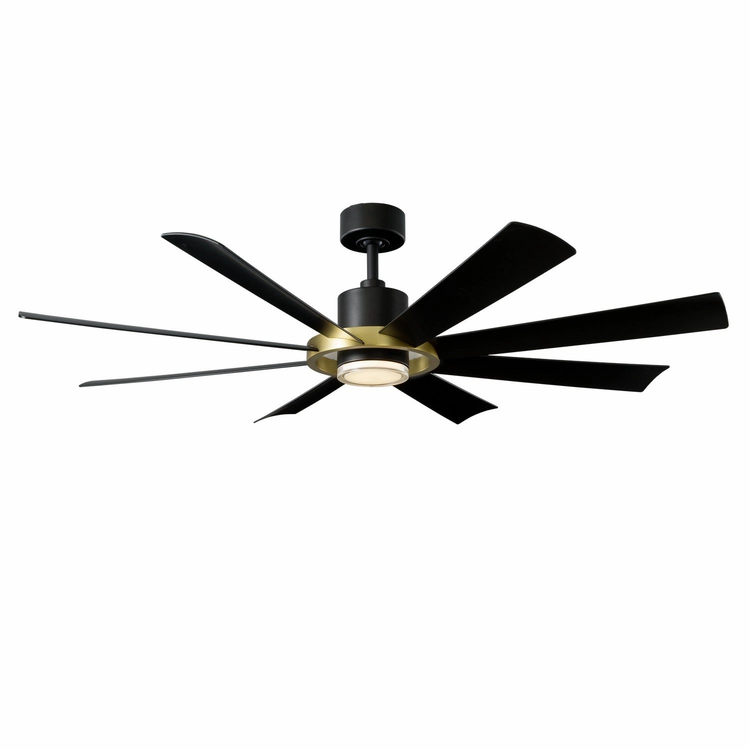 Aura 60"Ceiling Fan Soft Brass/Matte Black energy-efficient medium fans with remote