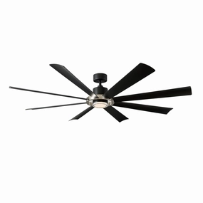 Aura 72"Ceiling Fan Brushed Nickel/Matte Black affordable medium fans for summer