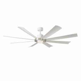 Aura 72"Ceiling Fan Brushed Nickel/Matte White medium electric fans for multi-room use