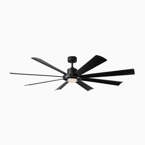 Aura 72"Ceiling Fan Matte Black compact medium fans for desks and counters