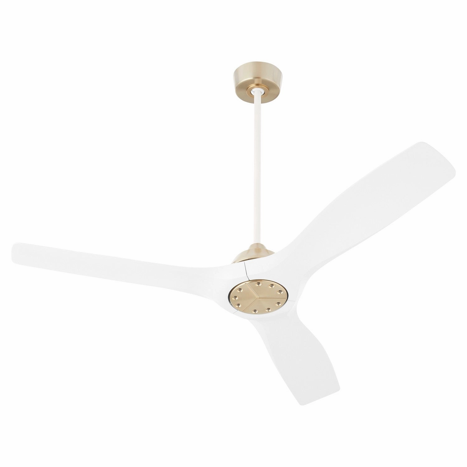 Avalon 52" Ceiling Fan Aged Brass / White oscillating medium fans with strong airflow