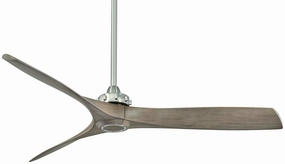 Aviation 60"Ceiling Fan Brushed Nickel/Ash Maple quiet medium fans for living room use