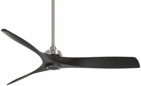 Aviation 60"Ceiling Fan Brushed Nickel/Coal versatile medium fans for any space