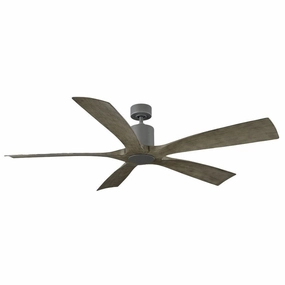 Aviator 5 54"Ceiling Fan Graphite/Weathered Gray quiet medium fans for living room use