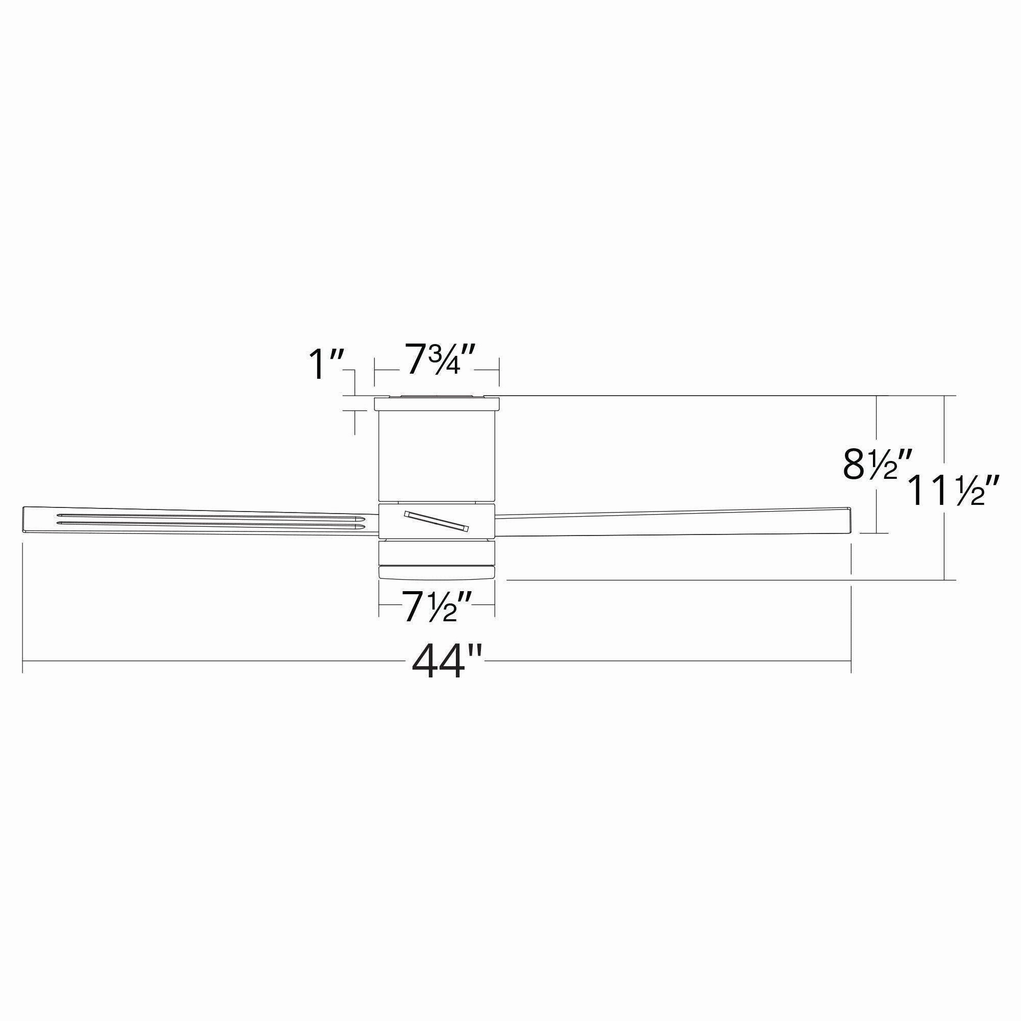 Axis Indoor/Outdoor 3-Blade 44" Smart Flush Mount Ceiling Fan with LED Light Kit and Remote Control