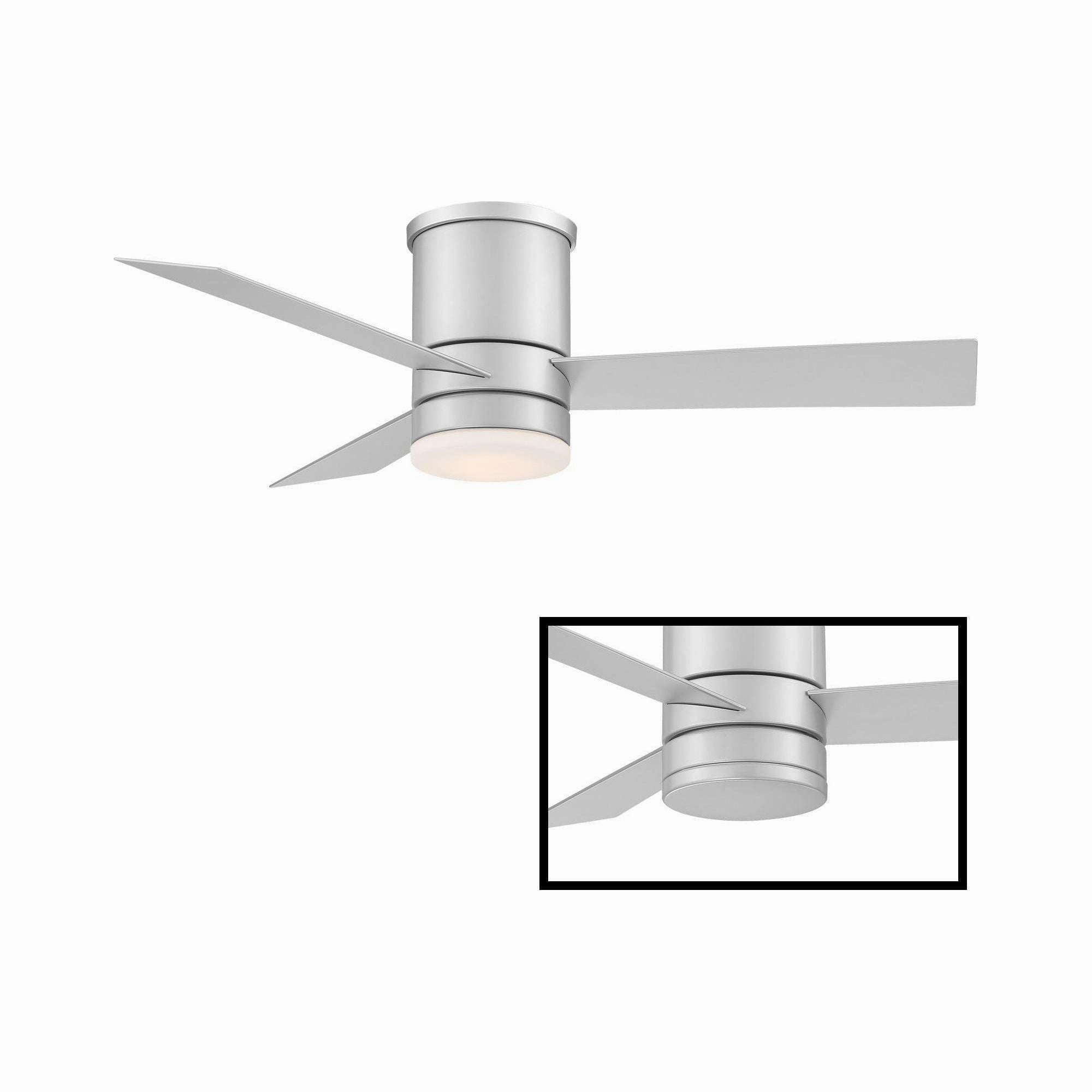 Axis Indoor/Outdoor 3-Blade 44" Smart Flush Mount Ceiling Fan with LED Light Kit and Remote Control
