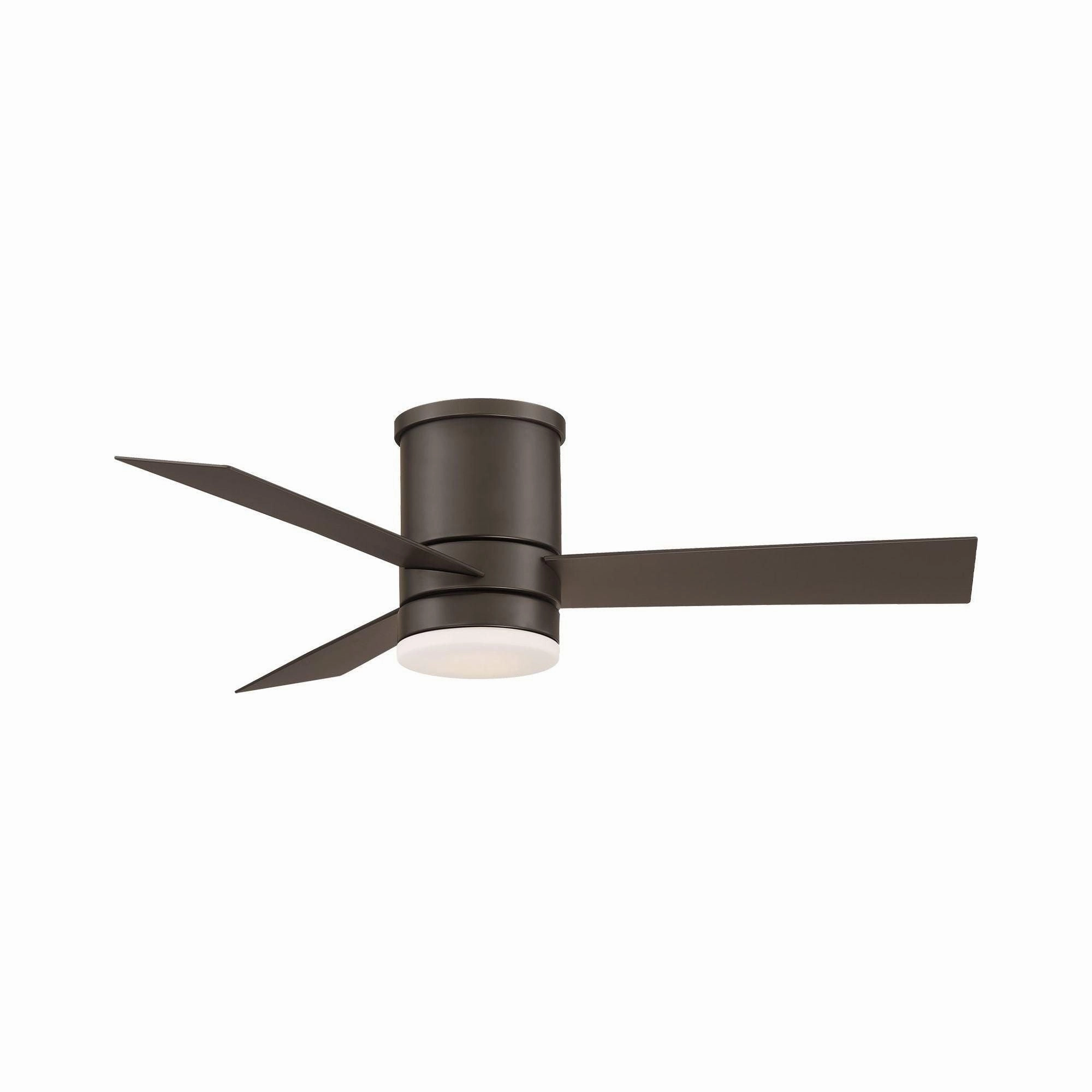 Axis Indoor/Outdoor 3-Blade 44" Smart Flush Mount Ceiling Fan with LED Light Kit and Remote Control