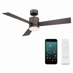 Axis Indoor/Outdoor 3-Blade 52" Smart Ceiling Fan with LED Light Kit and Remote Control quiet ceiling fans with remote control
