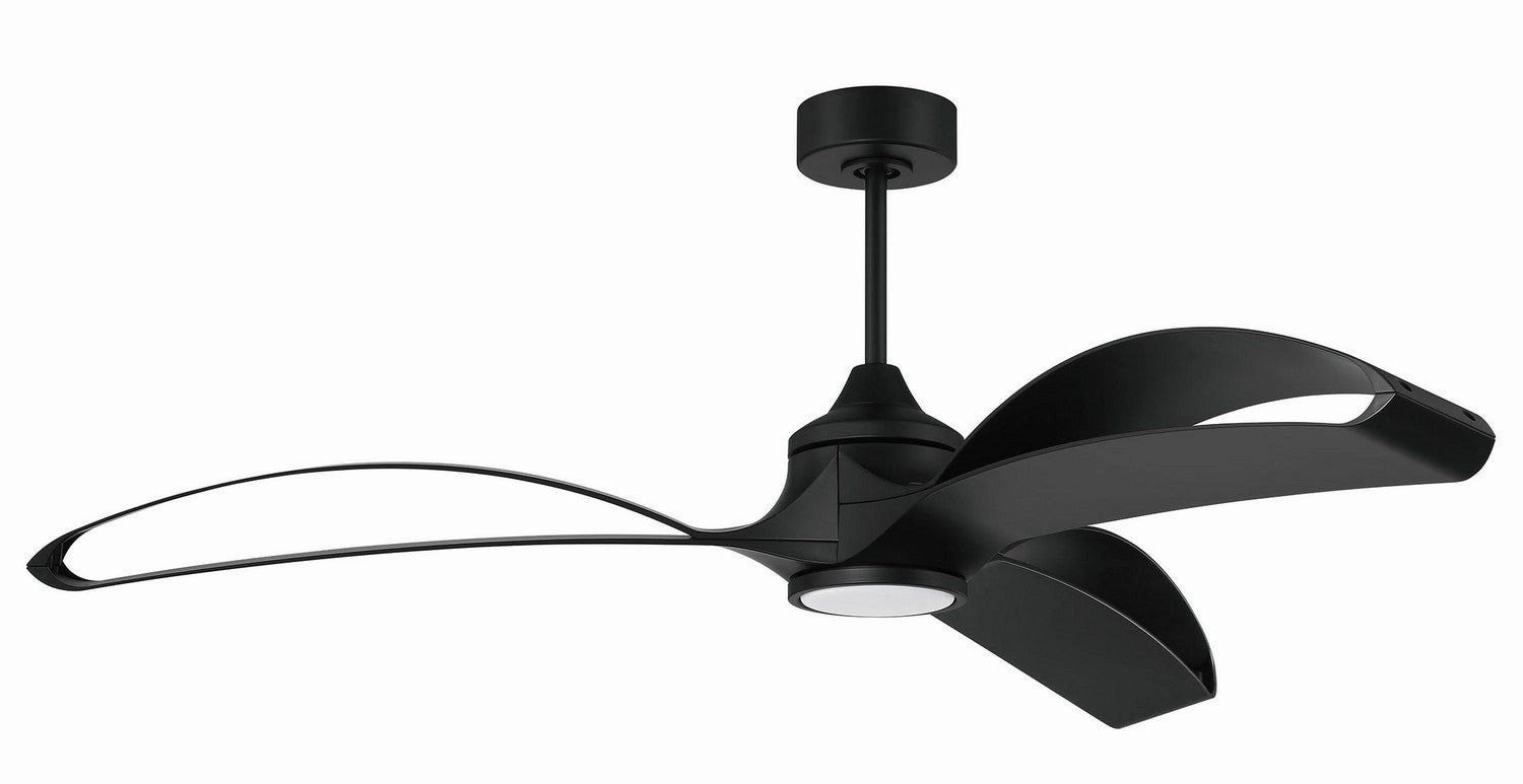 Bandeaux 60"Ceiling Fan Flat Black stylish medium fans for contemporary homes