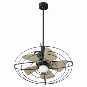 Bandit 24"Patio Fan Textured Black small electric fans for personal cooling