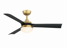 Barlow 52"Ceiling Fan Brushed Satin Brass oscillating medium fans with strong airflow