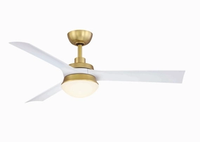 Barlow 52"Ceiling Fan Brushed Satin Brass compact medium fans for desks and counters