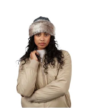 Barts Accessories Fur Cable Band Hat in Heather Brown