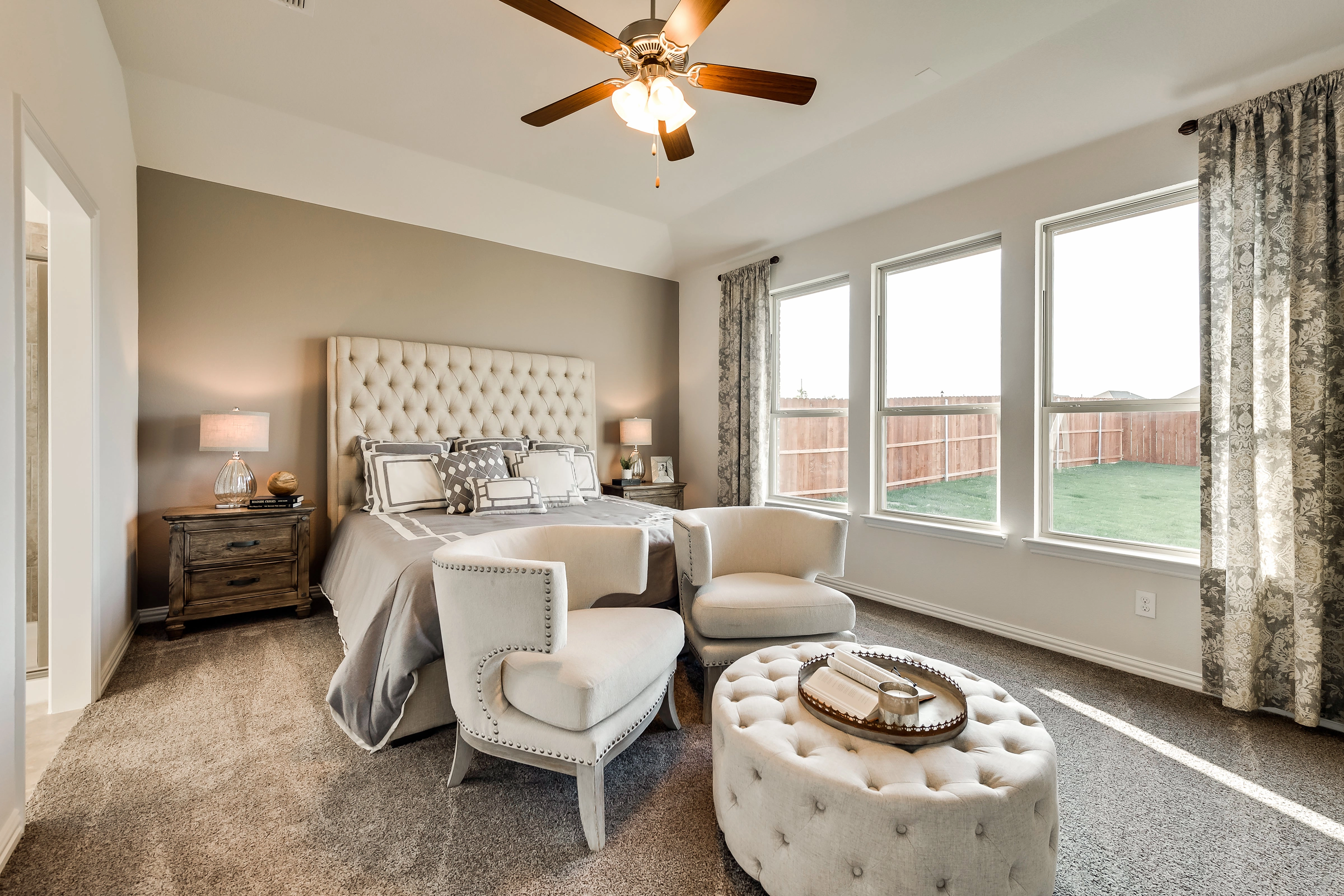 Basic-Max 52"Ceiling Fan Satin Nickel / Walnut / Pecan