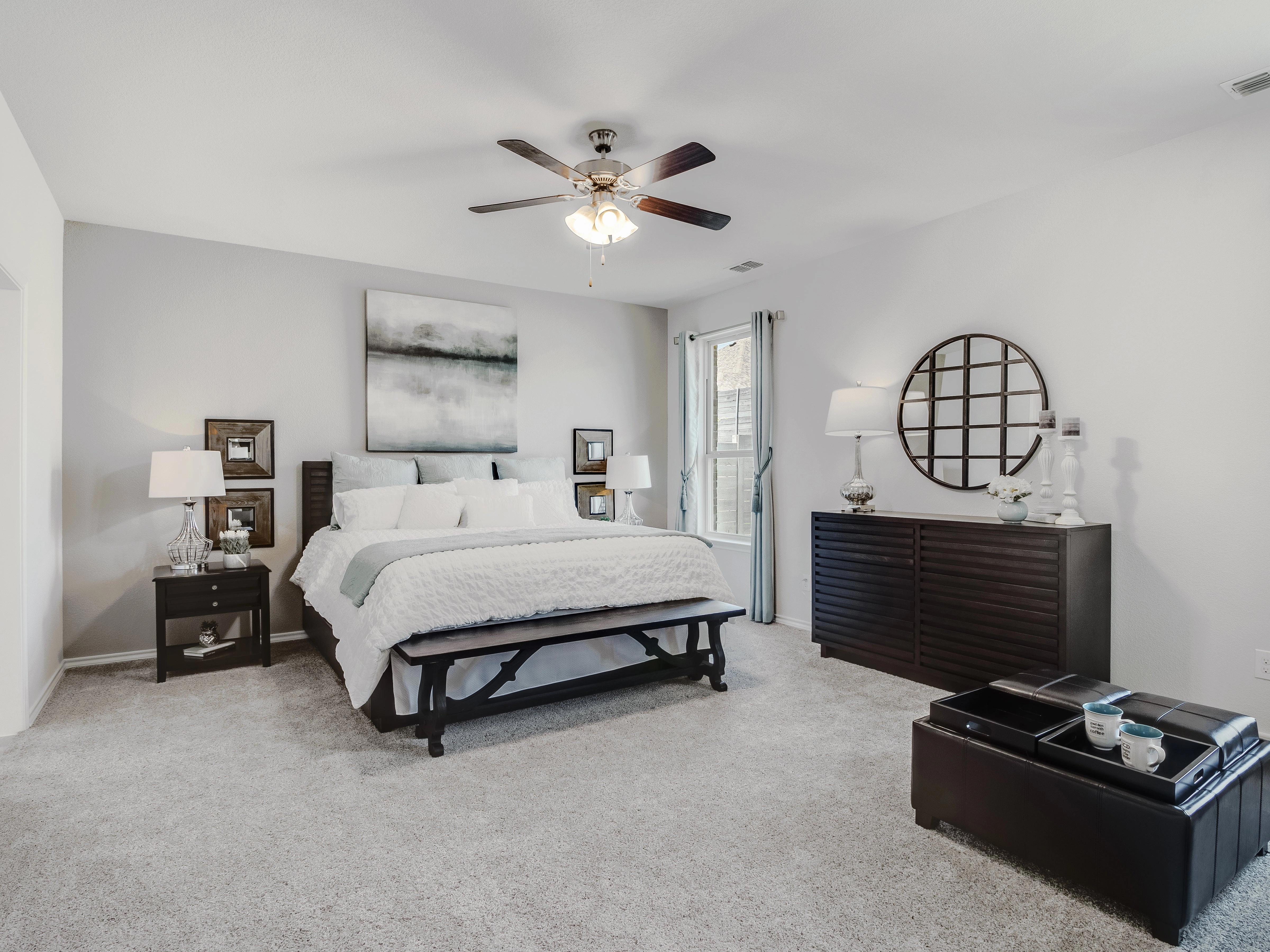 Basic-Max 52"Ceiling Fan Satin Nickel / Walnut / Pecan